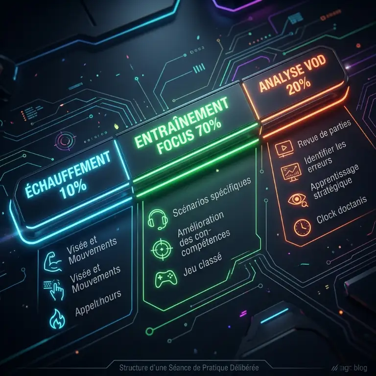 Diagram of deliberate practice time allocation in esports