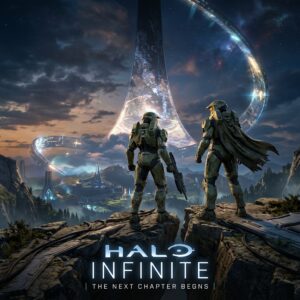 Le Master Chief contemplant l anneau dans Halo Campaign Evolved