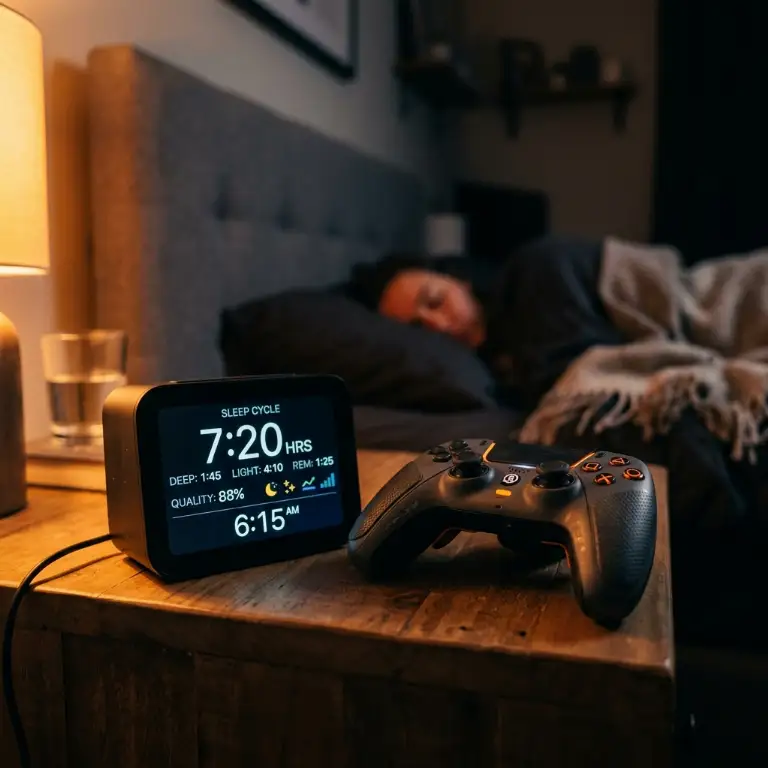 Illustration of sleep and brain recovery for competitive gamers