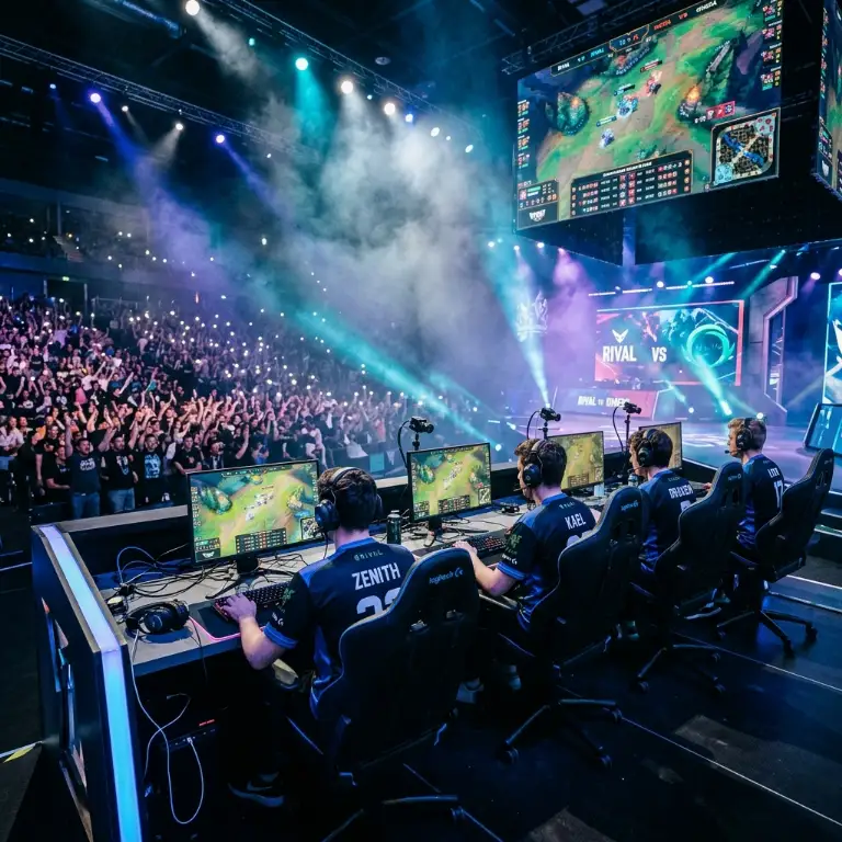 Karmine Corp League of Legends roster on stage at a pro tournament