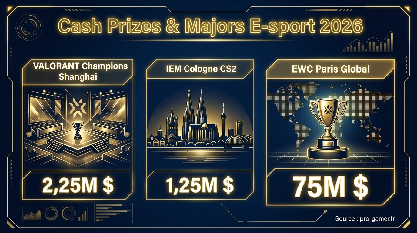 Esports Major Cash Prizes and Tournaments 2026