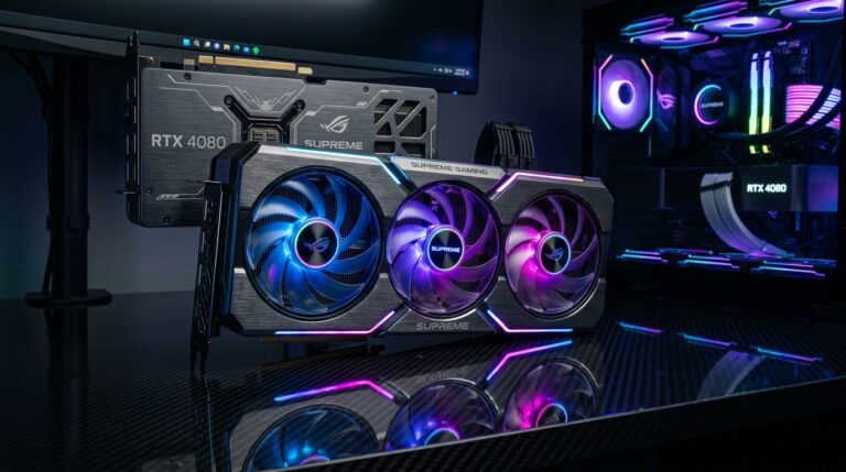 Carte graphique PowerColor Radeon RX 9070 XT avec triple ventilation RGB