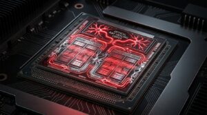 AMD RDNA 5 GPU silicon die featuring optical ray tracing and neural lighting processing units