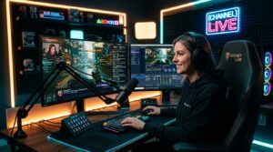 Setup streamer professionnel et statistiques de diffusion