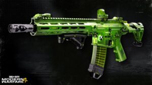 Fusil d'assaut M4 Inner Circuit vert translucide officiel Xbox 25