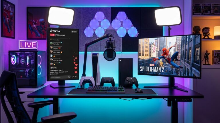 Setup streaming console on TikTok PS5 Xbox Switch