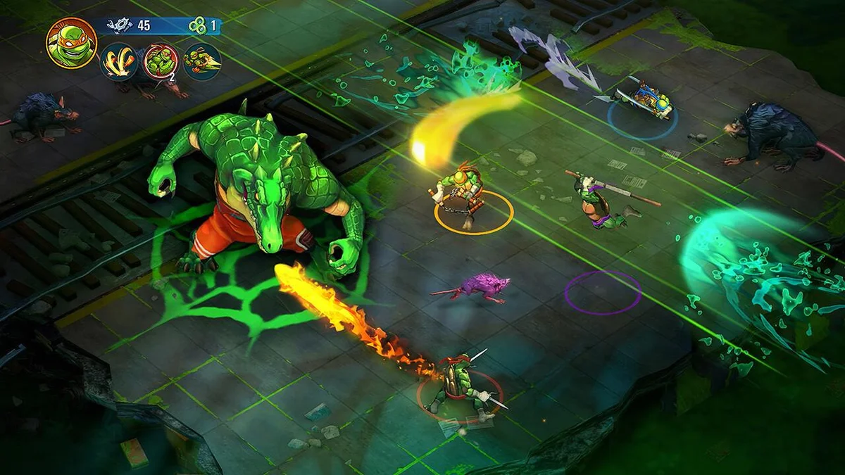 Cooperative action combat in TMNT Splintered Fate