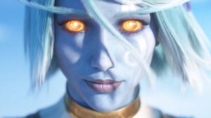 Skyborne Elf golden eyes cinematic World of Warcraft Forever