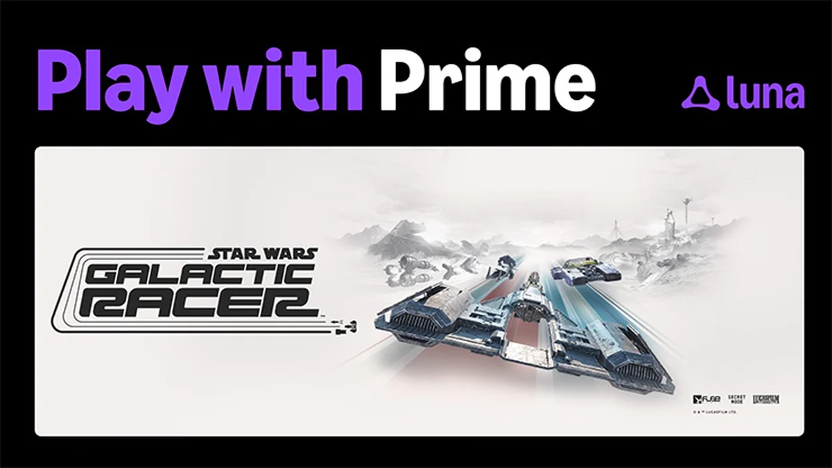 Official key art for Star Wars Galactic Racer streaming on Amazon Luna via Prime Video