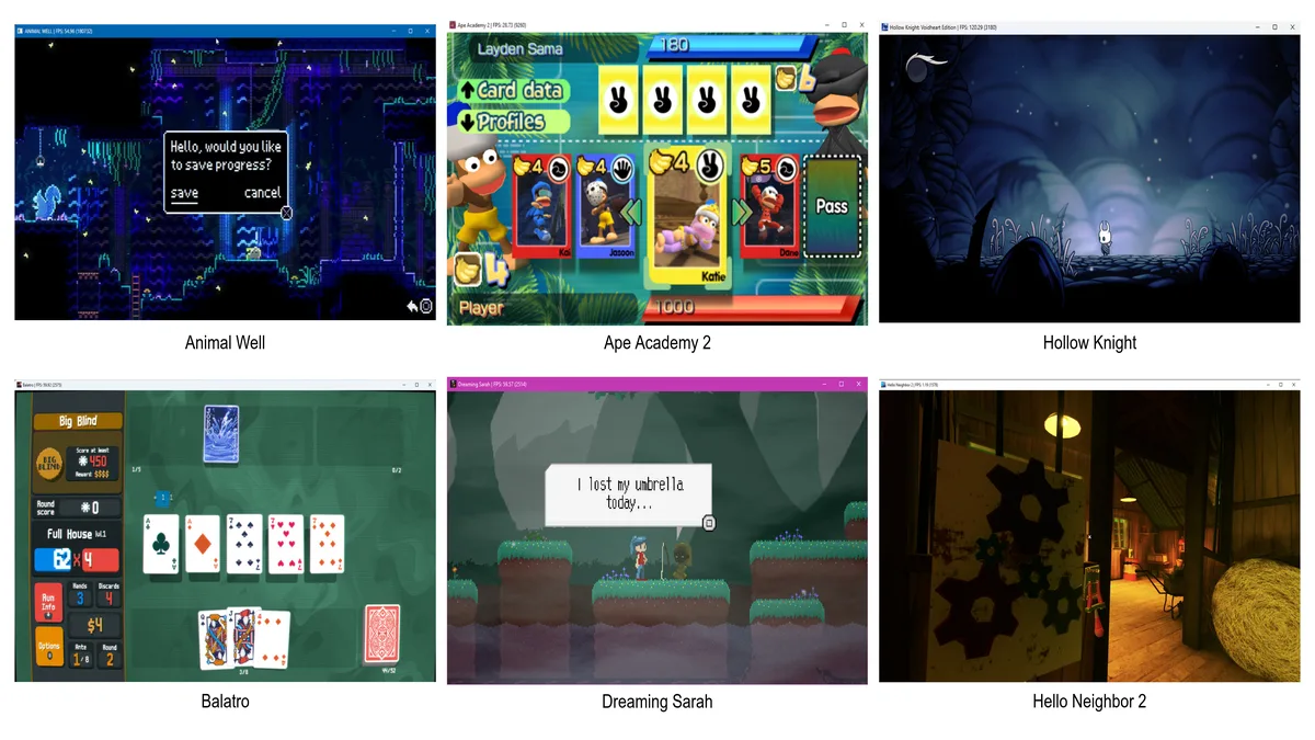 Official collage of PlayStation 5 games running natively on Windows and Linux PC via AnyPS5
