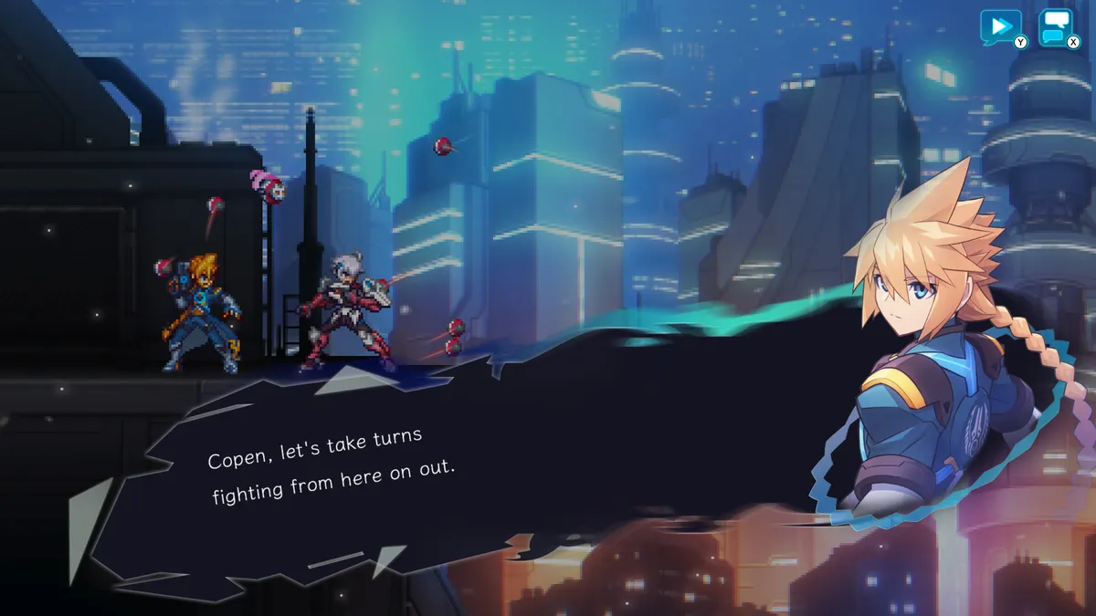 Lumen and Lola duet song mechanic in Azure Striker Gunvolt GX