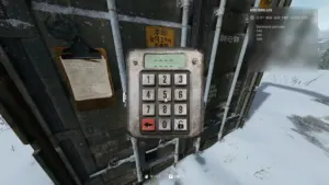 Keypad lock and clue note on a shipping container in the Call of Duty Modern Warfare 4 Stranded campaign mission