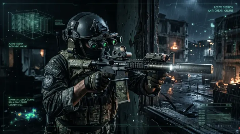Call of Duty tactical operator monitored by RICOCHET anti-cheat