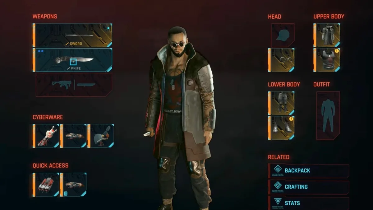Full Witcher 3 Loadout with Boar Carver Knife and Sihil Sword in Cyberpunk 2077 2.5