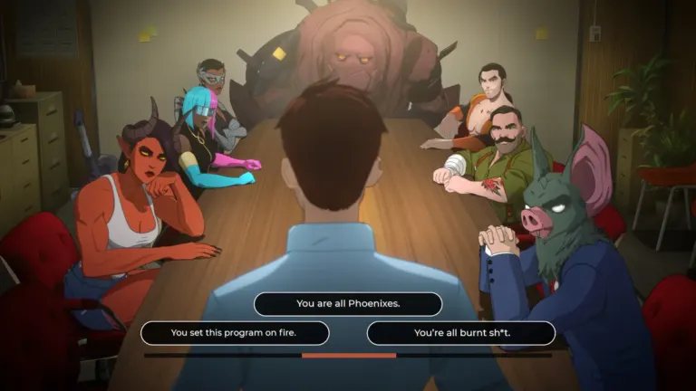 Robert Robertson and the SDN heroes in Dispatch on PS5 and PC by AdHoc Studio