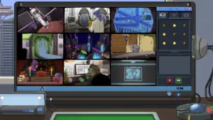 Do Not Feed the Monkeys 2099 MonkeyVision surveillance camera feeds on PlayStation 4 and Nintendo Switch