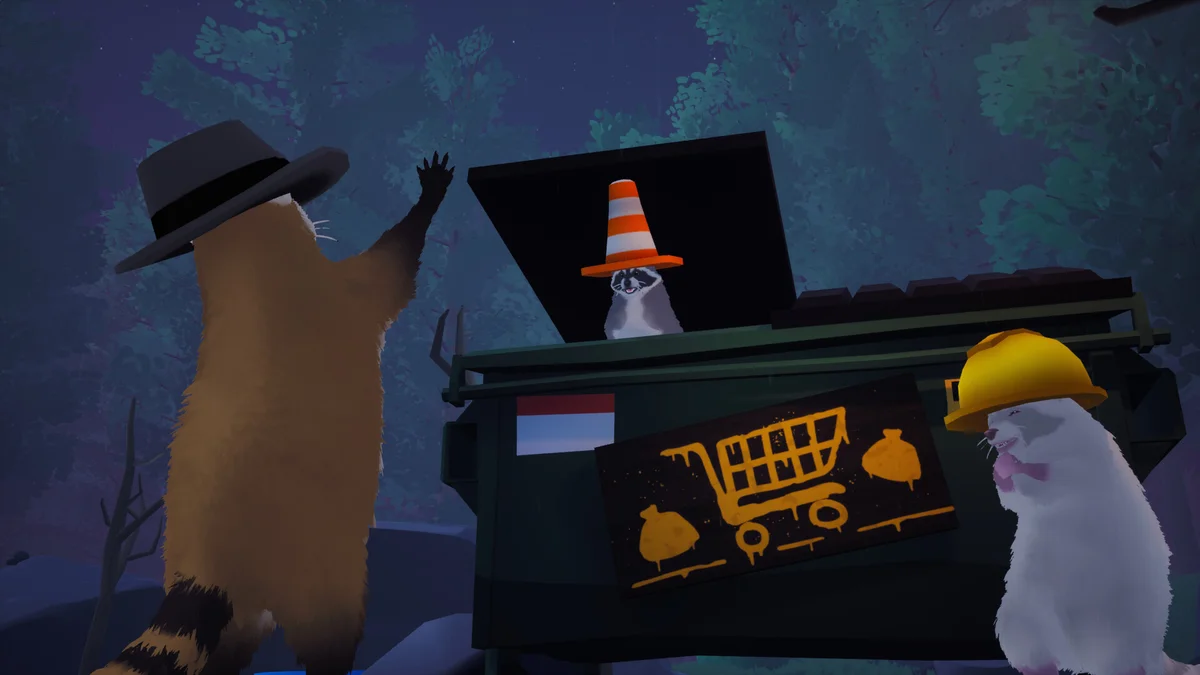 Dumpster Gang 4-player raccoon co-op gameplay on Nintendo Switch 2 PS5 Xbox Series and PC
