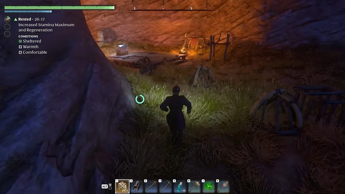 Mothling Robe chest location on the upper left path in Enshrouded 1.0