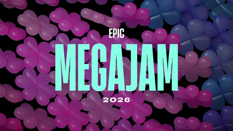 Official banner for the 2026 Epic AI MegaJam competition on Unreal Engine and UEFN