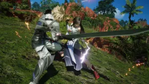 Cloud Strife and Sephiroth in Final Fantasy VII Revelation showcasing Hard Mode available from the first playthrough