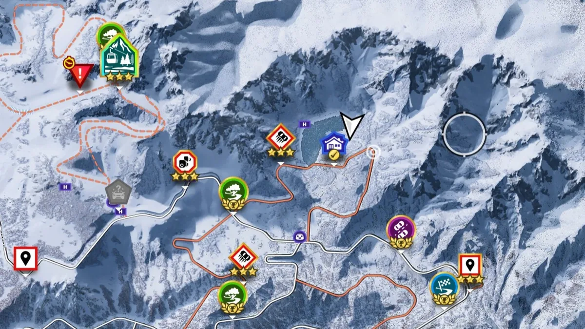 Forza Horizon 6 Sotoyama region Treasure Hunt map location north of Soni Circuit