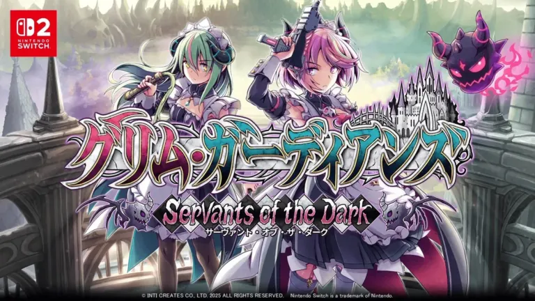 Official key art for Gal Guardians Servants of the Dark Nintendo Switch 2 Edition featuring Kirika and Masha