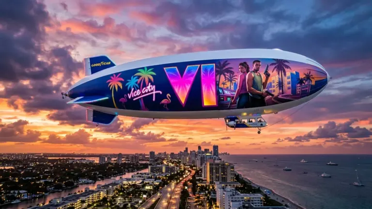 Official GTA 6 Goodyear Blimp Vice City