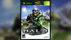 Original official Xbox box art for Halo Combat Evolved by Bungie