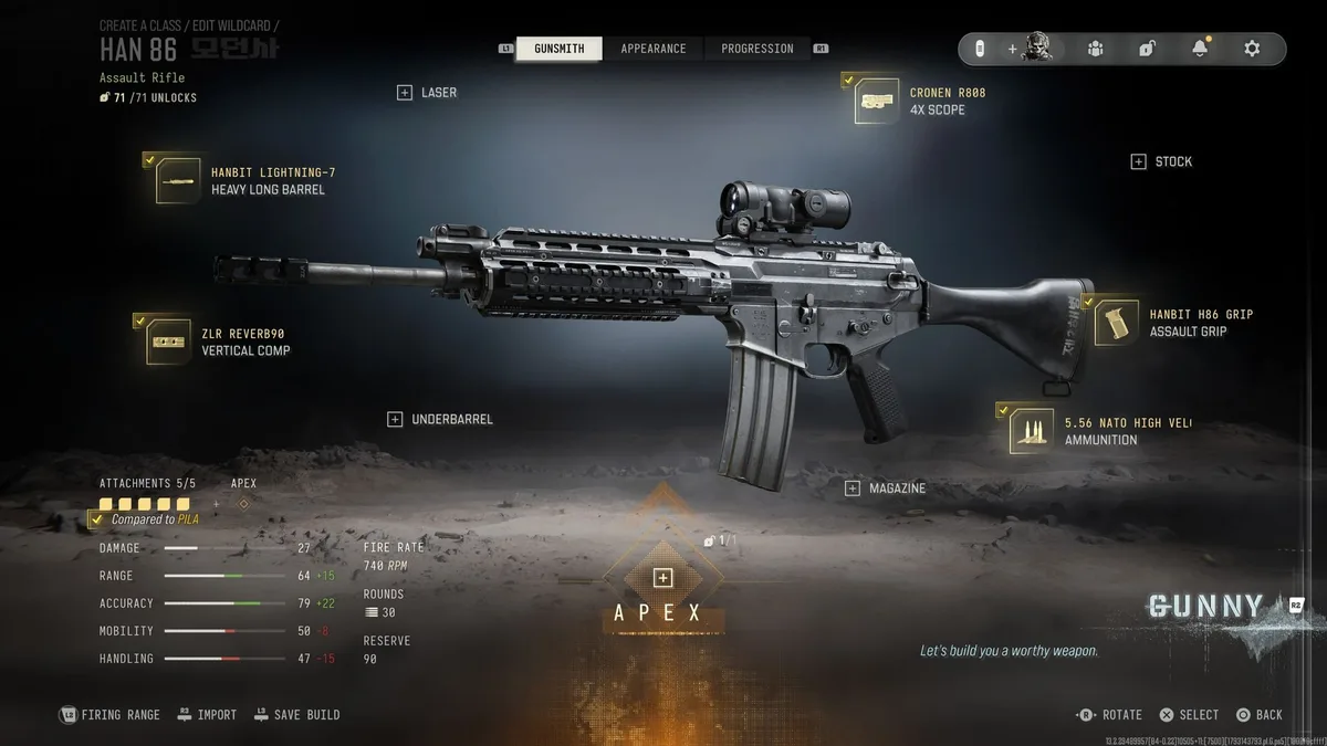 Long-Range Zero Recoil Han 86 Loadout with Cronen R808 Optic in Modern Warfare 4