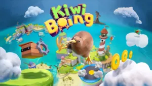 Kiwi Boing official 3D collectathon platformer key art by AARISE former Empire of the Ants developers