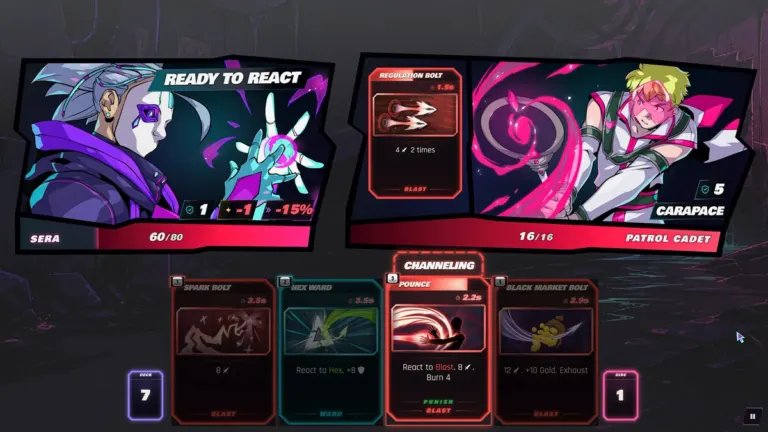 KleptoMagia on Steam showing real-time spell combat with hand-drawn comic art by Emilio Pilliu