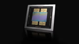 Micron Technology memory chip showcasing the 1-delta DRAM, DDR6, and HBM roadmap