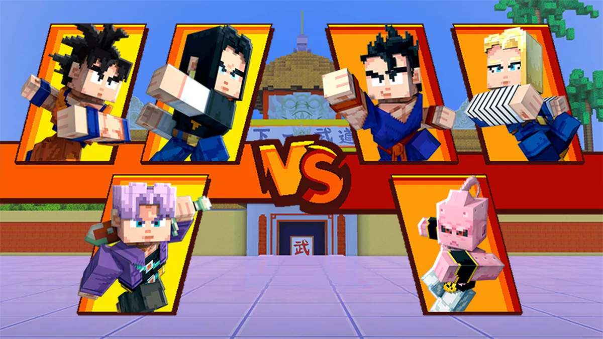 8-player Custom Tournament mode in Minecraft x Dragon Ball Z