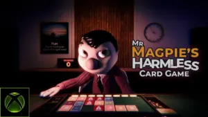 Mr Magpie's Harmless Card Game Matthew Mercer puppet corporate horror deckbuilder PS5 Xbox PC