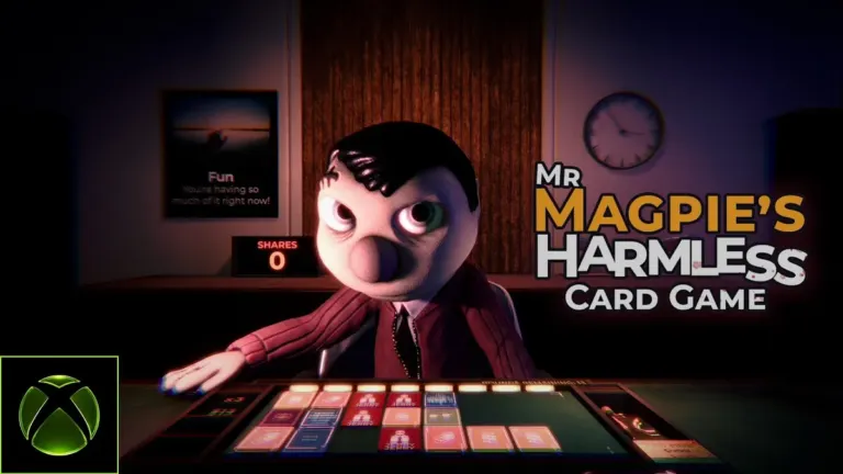 Mr Magpie's Harmless Card Game Matthew Mercer puppet corporate horror deckbuilder PS5 Xbox PC