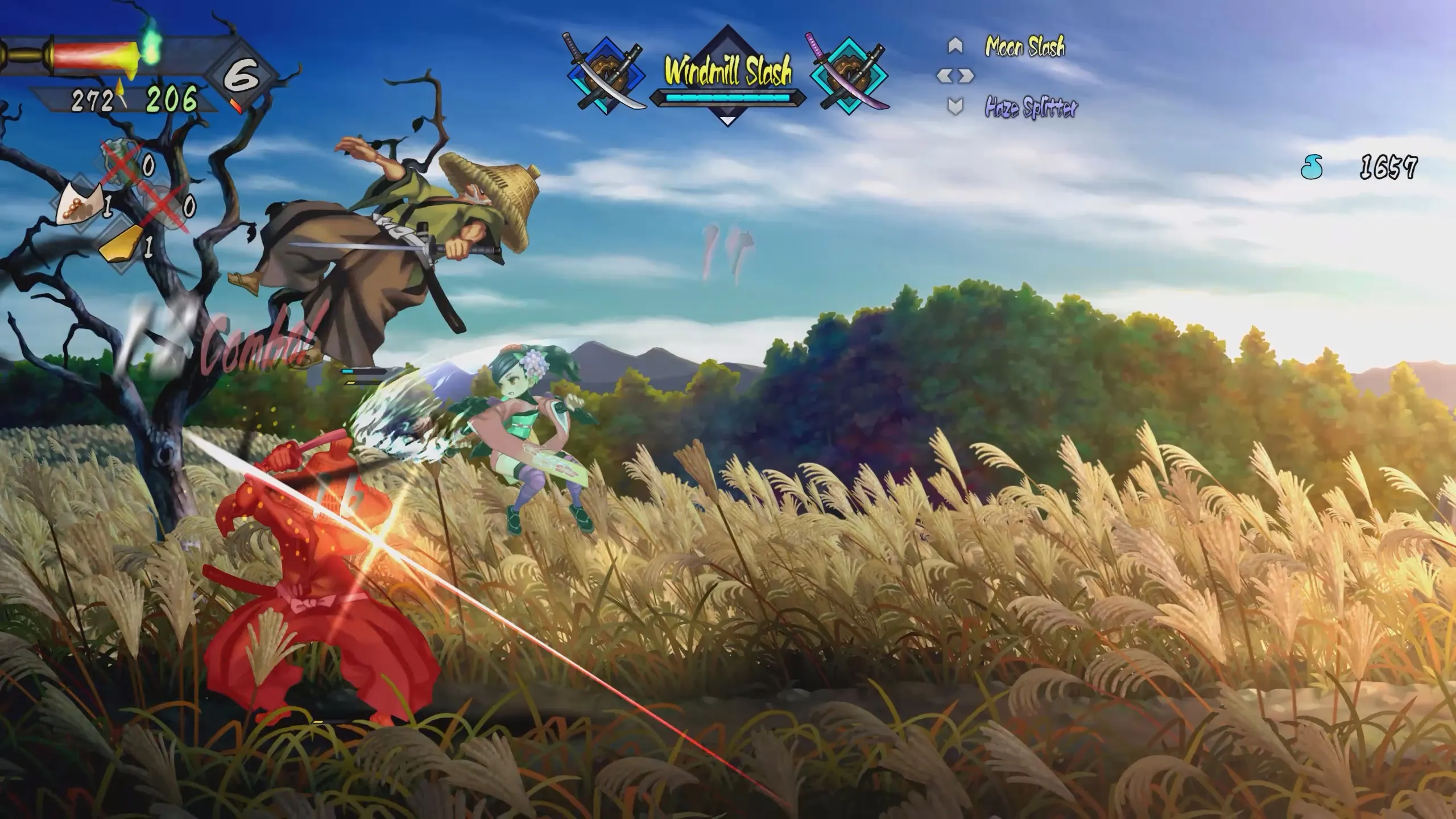 Intense sword fighting and aerial combat mechanics in Muramasa Revenant Blades