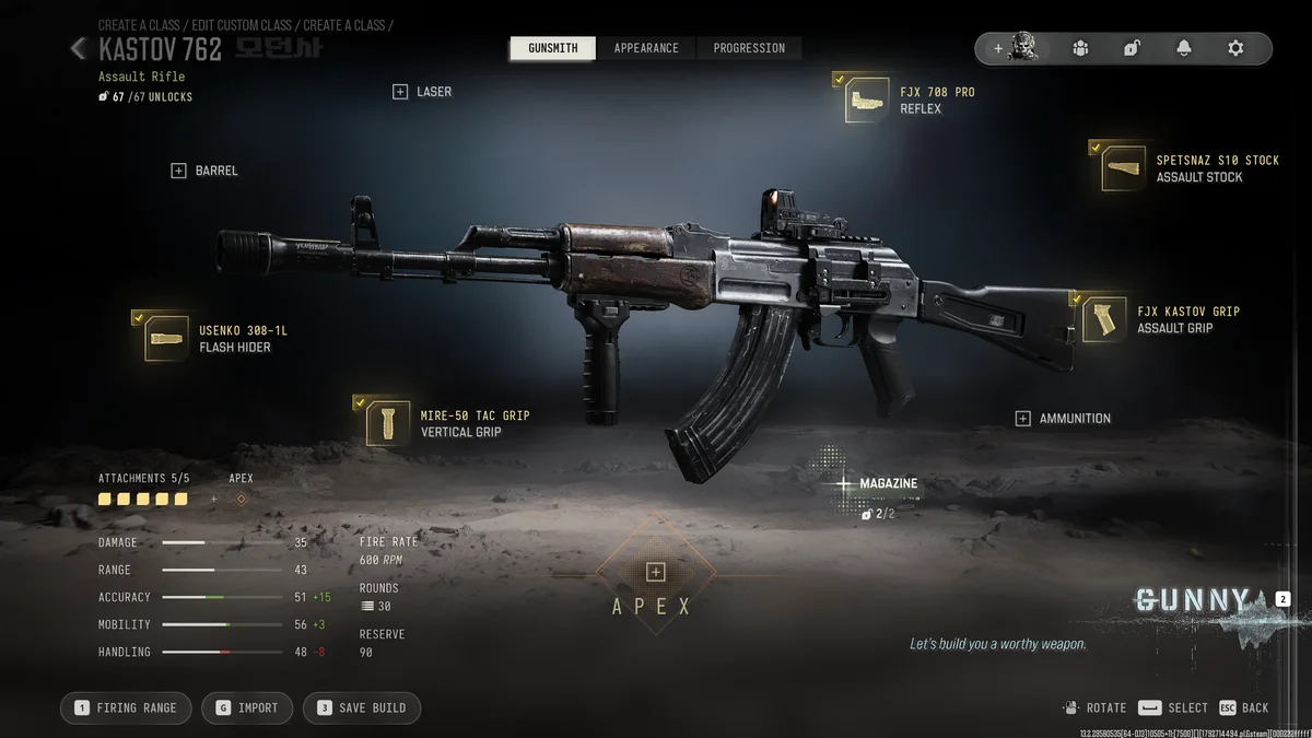 Kastov 762 Gunsmith Loadout Setup in Call of Duty Modern Warfare 4
