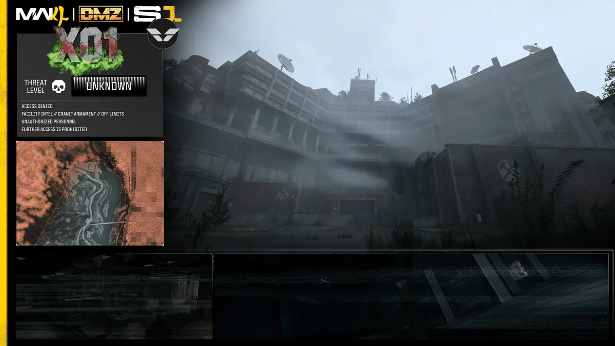 Designation X01 underground DMZ facility in Call of Duty Modern Warfare 4 Season 1