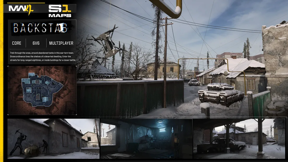 Backstab 6v6 Multiplayer map in Call of Duty Modern Warfare 4 Season 1