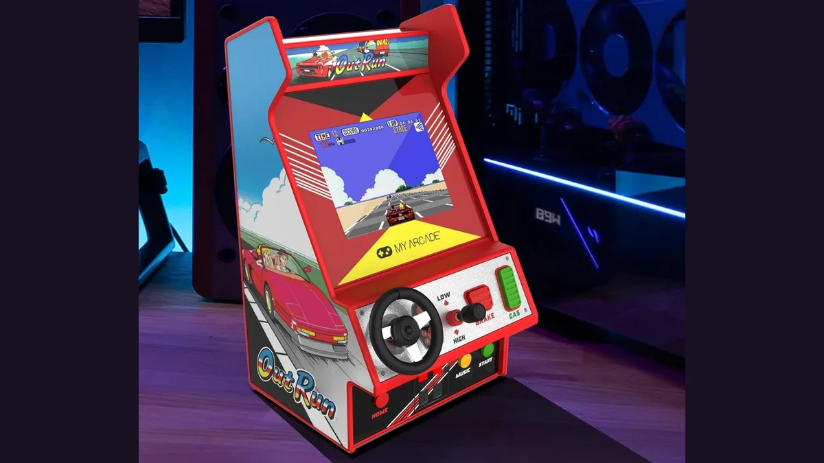 My Arcade OutRun Racing Player SEGA Mini Cabinet with Steering Wheel