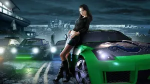 Rachel Teller and her Nissan 350Z in Need for Speed: Underground 2 running in a web browser via WebGPU