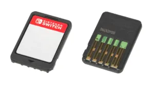 Official Nintendo Switch game card showing physical media format