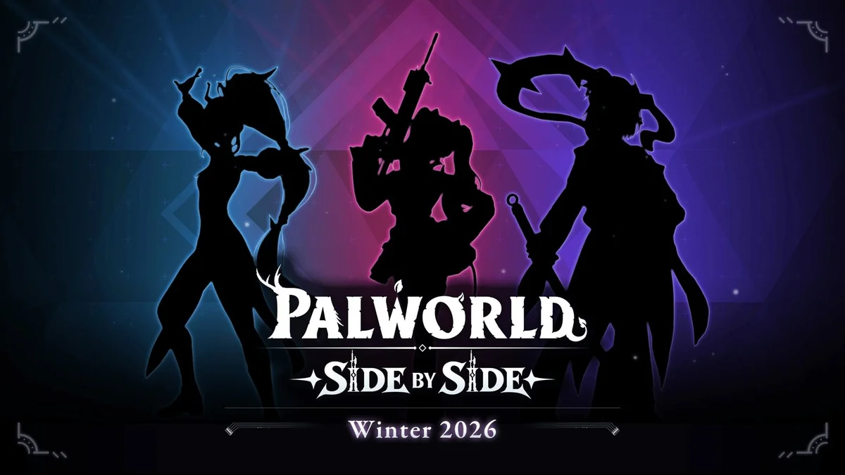 Palworld Side by Side Winter 2026 update teaser silhouettes