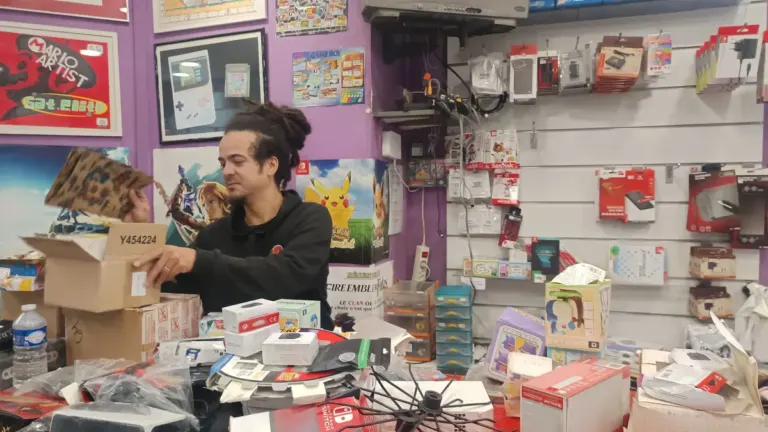 Inside the Sat.Elite retro gaming store on Boulevard Voltaire in Paris after 90s Zelda and Pokemon collector items were stolen