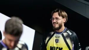 Justinas jL Lekavicius wearing the Team Vitality jersey ahead of PGL Masters Bucharest 2026 Counter-Strike 2