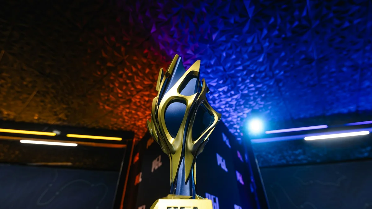 Official PGL Masters Bucharest 2026 Counter-Strike 2 trophy on stage