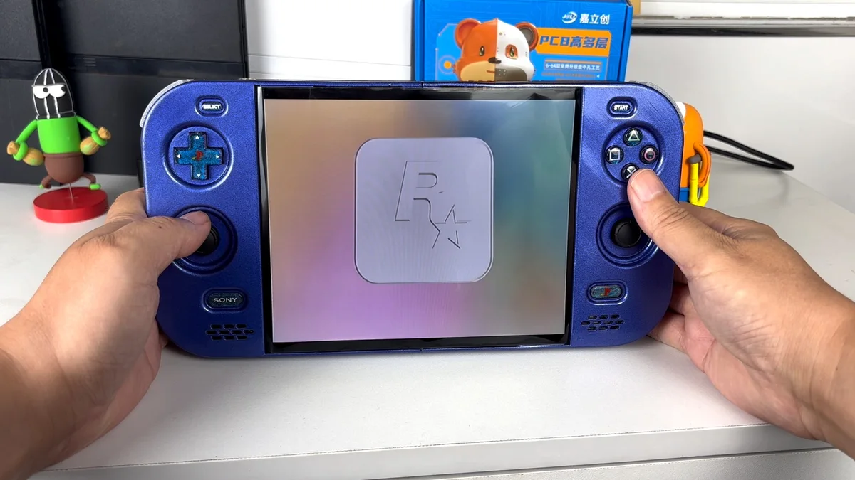 PlayStation 2 DUO 7.8-inch 4:3 flexible display running native PS2 hardware