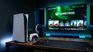 Xbox Cloud Gaming Game Pass running on jailbroken PS5 console with DualSense controller