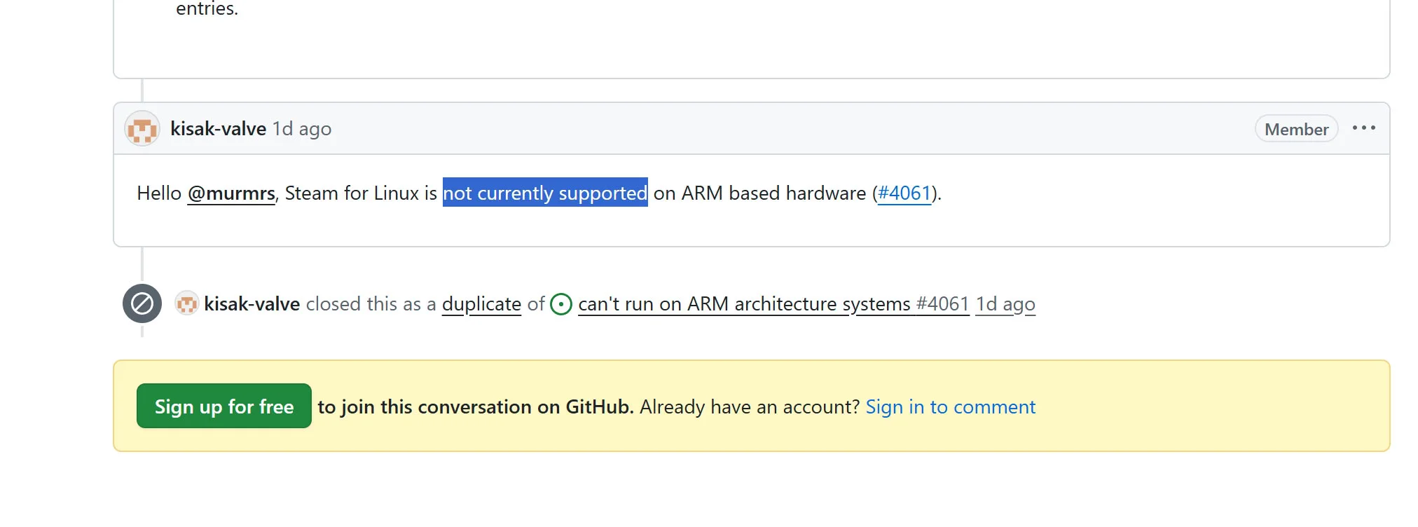 Steam ARM64 GitHub Bug Report