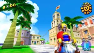 Super Mario Sunshine 4K at Delfino Plaza with Henriko Magnifico HD texture pack